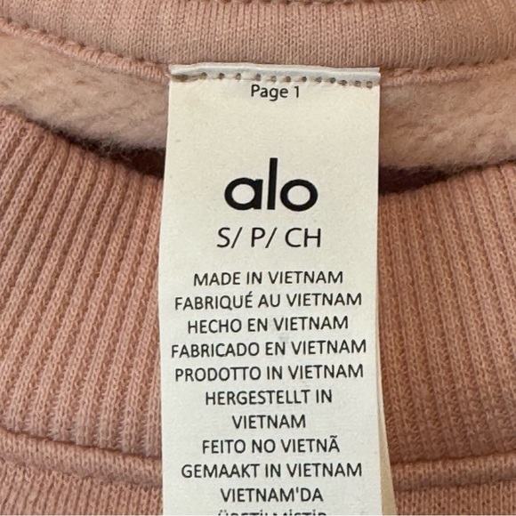 Alo Yoga Accolade Crew Neck Pullover Ballet Pink S/P. - Picture 4 of 15
